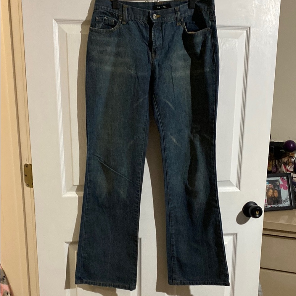 Daisy Fuentes Dark Blue Wide Leg Jeans